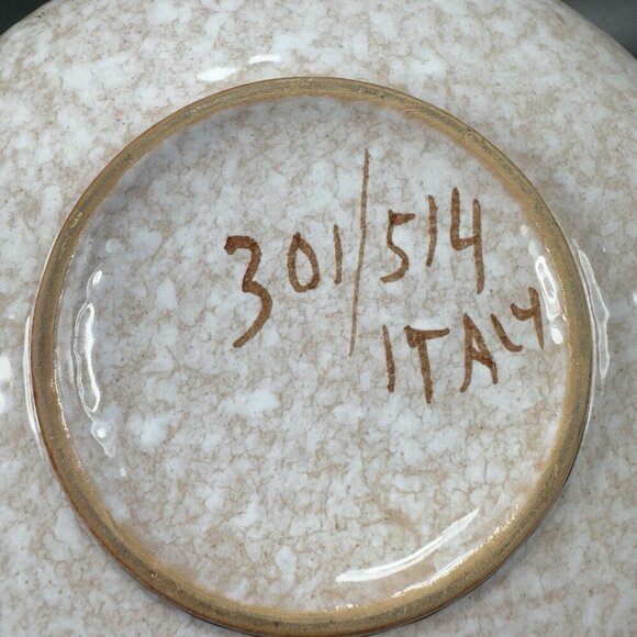 Vintage Italian Pottery Covered Dish Container Jar Box With Lid Venetian Italian - Picture 6 of 15